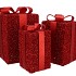 SPARKLE GIFTBOX RED LED S/3 15X25/20X35/25X42CM NM