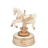 GLOWY COZY GOLD HORSE MUSIC BOX 12X11X18CM