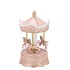 GLOWY JOLLY PINK CAROUSEL MUSIC BOX 13X13X23CM