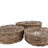 RATTAN KUBOO BASKET ROUND LOW S/3 35/40/45 H13/14/15