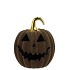 AUTUMN FLOCK SCOTTISH GREEN PUMPKIN FACE LED 13X13X14CM