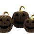 AUTUMN FLOCK SCOTTISH GREEN PUMPKIN FACE LED 13X13X14CM