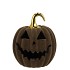 AUTUMN FLOCK SCOTTISH GREEN PUMPKIN FACE LED 15X15X17CM