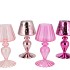 LUCE JOLLY PINK T-LIGHT HOLDER ASS 9X9X18CM