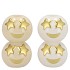 SMILEY COZY SAND CANDLE H BULB 7X12CM NM