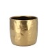 IRON STONE GOLD GLAZED POT 9X8CM