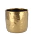 IRON STONE GOLD GLAZED POT 12X11CM