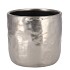 IRON STONE SILVER GLAZED POT 16X15CM