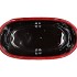 IRON STONE RED GLAZED OVAL POT 28X15X13CM