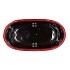 IRON STONE RED GLAZED OVAL POT 25X13X11CM