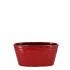 IRON STONE RED GLAZED OVAL POT 23X9X10CM