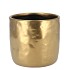 IRON STONE GOLD GLAZED POT 13X13CM