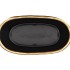 IRON STONE GOLD GLAZED OVAL POT 28X15X13CM