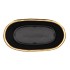 IRON STONE GOLD GLAZED OVAL POT 25X13X11CM