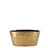 IRON STONE GOLD GLAZED OVAL POT 23X9X10CM
