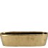 IRON STONE GOLD GLAZED OVAL POT 32X10X8CM