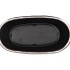 IRON STONE SILVER GLAZED OVAL POT 28X15X13CM
