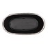 IRON STONE SILVER GLAZED OVAL POT 25X13X11CM