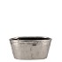 IRON STONE SILVER GLAZED OVAL POT 23X9X10CM
