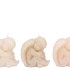 CANDLE FROSTY X-MAS ANGEL COZY SAND MIX 10X10X11CM