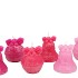 CANDLE FROSTY X-MAS BELL JOLLY PINK MIX ASS 7X8CM