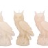CANDLE FROSTY SITTING OWL COZY SAND MIX 7X17CM