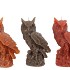 CANDLE FROSTY SITTING OWL SCOTTISH BROWN MIX 7X17CM