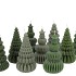 CANDLE FROSTY PAGODA TREE MAJESTIC GREEN MIX ASS 7X14CM