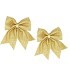 DECO SHINE BOW COZY GOLD 12X13CM PER 2