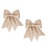 DECO SHINE BOW COZY CHAMPAGNE 12X13CM PER 2