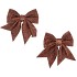 DECO SHINE BOW SCOTTISH COPPER 12X13CM P/2