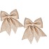 DECO SHINE BOW COZY CHAMPAGNE 19X24CM PER 2