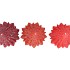 CANDLE FROSTY X-MAS TREE WILD RED MIX 8X16CM ASS
