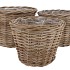 RATTAN KUBOO BASKET S/3 21X20/25X21/28X22CM
