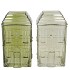 MILLE GREEN VASE HOUSE 14X11X25CM
