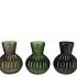 FELINE DARK GREEN MIX VASE ASS 14X17CM