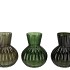 FELINE DARK GREEN MIX VASE ASS 17X22CM