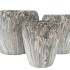 MONTY GREY POT FLOWER S/3 42X35/32/32/23X29CM