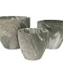 MONTY GREEN POT ROUGH S/3 25X21/21X18/16X15CM