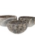 MONTY GREY BOWL S/3 43X18/33X17/27X15CM