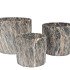 MONTY GREY POT CILINDER S/3 20X19/18X16/14X13CM