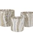 MONTY GREEN POT CILINDER S/3 20X19/18X16/14X13CM