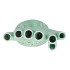 SHELLA GREEN VASE CORAL 27X25X30CM