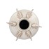 PEARL SEA GREY VASE FISH 23X23X23CM NM