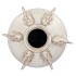 PEARL SEA GREY VASE FISH 25X25X27CM NM