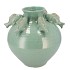 PEARL SEA GREEN VASE FISH 25X25X27CM NM