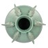 PEARL SEA GREEN VASE FISH 25X25X27CM NM