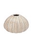 PEARL GREY VASE URCHIN 10X10X6CM NM