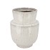 IRON STONE WHITE VASE 21X21X27CM