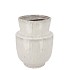 IRON STONE WHITE VASE 18X18X22CM
